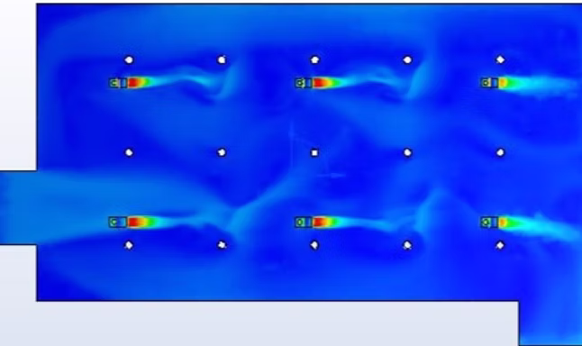 Parking garage ventilation CFD analysis